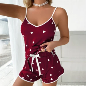 Women Silk Satin Pajamas Set Sexy-Lingerie Sleepwear Babydoll Lace Nightwear Pjs - Picture 1 of 96