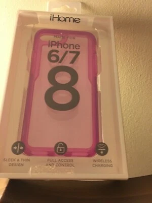 iHOME IPHONE 6/7/8 ROSA INTENSO IMPACTO IPHONE 📱 FUNDA ELEGANTE Y DELGADA PROTECCIÓN COMPLETA Foto 1 de 4