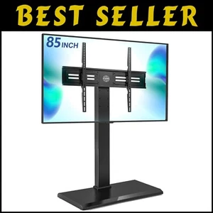 Space-Saving Universal TV Stand with Swivel Mount for 50-85 Inch Screens - Picture 1 of 9