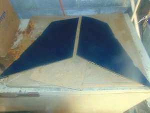 88 89 90 91 mercury grand marquis REAR SEAT PILLER FELT trim DARK BLUE - Bild 1 von 2