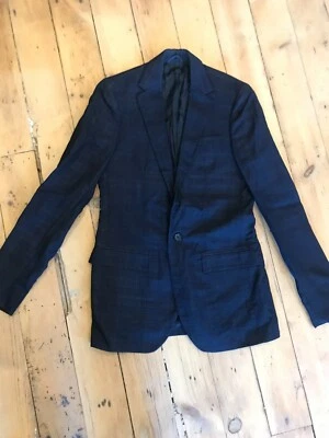 Raf Simons легкий темно-синий блейзер (тонкий монотонный клетчатый узор) - Изображение 1 из 4