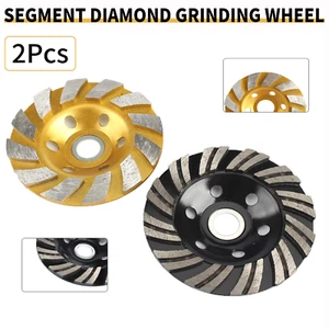 2 piezas 4 pulgadas segmento diamante muela taza disco amoladora angular granito piedra - Imagen 1 de 6