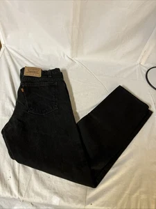 Pantalones de mezclilla de colección Levis 505 para hombre negros 36W 30L lengüeta naranja calce regular pierna recta EE. UU. - Imagen 1 de 11