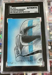 Star Wars Masterwork 2022 Topps 1/1 Stormtrooper Sketch Card Emre Varlibas Auto - Picture 1 of 2