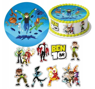 Ben 10 Omnitrix Essbar Zuckermasse Tortenbild Tortenaufleger + 4 Muffin - Bild 1 von 4