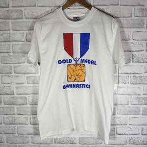 Camiseta De Colección Hanes Gimnasia Medalla de Oro Gráfica Para Hombres M EE. UU. PUNTADA ÚNICA - Imagen 1 de 5