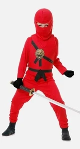 Charades Red Ninja Avengers Series 1 Childs Costume Boys Large 10-12 B0960 - Picture 1 of 4