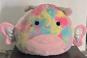 Almohada Squishmallows Mariposa Tie Dye Wren Peluche Arco Iris Kelly Juguetes - Imagen 1 de 4