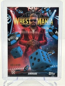 2025 Topps WWE Wrestlemania 41 WORLD Exclusive Andrade Blue WM- 34 /499 - Picture 1 of 2