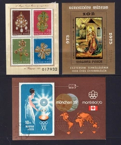 Hungary 3 old miniature sheets - Bild 1 von 2