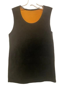 Canotta uomo pile senza marchio senza maniche slim fit nuova senza etichetta taglia large nera - Foto 1 di 4