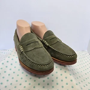 Mocassini Allen Edmonds Sedona da uomo taglia 9D pinch penny verde spazzola scamosciata comodi - Foto 1 di 18