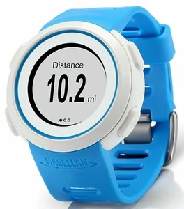 Magellan Echo Sports Fitness Smart Watch Blue & White Bluetooth Apple Android - Picture 1 of 5