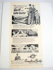1951 CP Ad Canadian Pacific Banff und Lake Louise - Bild 1 von 1
