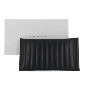 VICTORIA BECKHAM White Box Black Leather Sunglasses Case Set in Black NEW - Picture 1 of 8