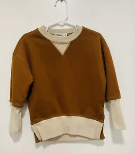 Urbani Camel Color Contrast long Sleeve Sweatshirt Cotton Size 6 Great Condition - Picture 1 of 7