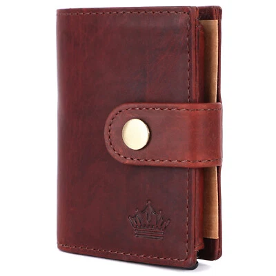 Smart Wallet mit Münzfach - Mini-Geldbörse aus echtem Leder mit RFID Schutz - Bild 1 von 4