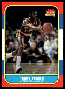 1986-87 Fleer #107 Terry Teagle BASKETBALL Golden State Warriors - Picture 1 of 2