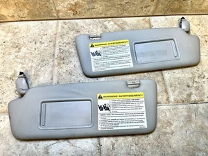 🛑2005-2013 Audi A3 Sun Visor Set Left Right Covered Lighted Mirrors Tan NICE - Picture 1 of 10