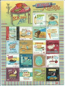 NEW ZEALAND 2015 KIWI KITCHEN SHEETLET OF 18 FINE USED - Picture 1 of 1
