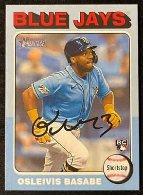 2024 TOPPS HERITAGE MINI OSLEIVIS BASABE #387 #10/25 LIGHT BLUE BORDER - Image 1 of 2