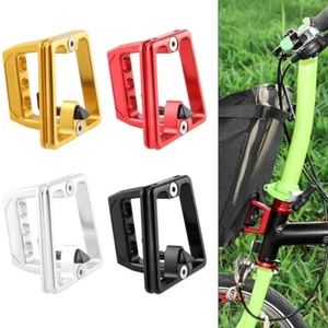 Para Brompton Bicicleta Bloque Portador Delantero Marco Bicicleta Adaptador Montaje Frontal 3 Orificios - Imagen 1 de 29