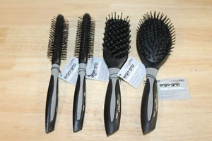 4 PACK Conair Pro Ergo Grip Hair Brush Collection, Vent, Round and Cushion - Picture 1 of 1