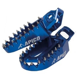 APICO EXTREME FOOT PEGS FOOTRESTS BLUE HUSQVARNA FC250 FC350 FC450 2023 - Picture 1 of 1