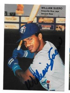 WILLIAM SUERO 1990 BEST CARDS AUTOGRAPHED SIGNED # 44 KNOXVILLE BLUE JAYS *RARE*