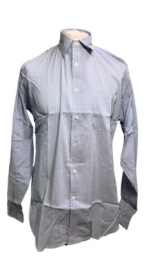 Camisa de vestir Kirkland Signature para hombre sin planchar con botones color azul talla M 14/33 Foto 1 de 4