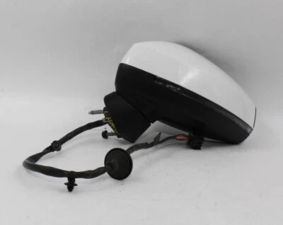 Left Driver Side White Door Mirror Power Sedan Fits 2015-2018 AUDI A3 OEM #17385 - Image 1 of 4