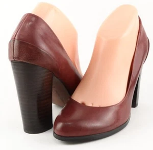 $120 LUXURY REBEL VARDA Terracotta Leather Designer Pumps 7 EUR 37.5 - Picture 1 of 4
