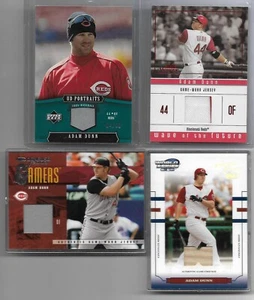 Adam Dunn Jersey Bat Lot Upper Deck Fleer Donruss 2003 2004 2005 J9 - Picture 1 of 1