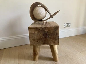 Solid Wood Table Hand Carved Teak Root Stool End Side Lamp Table Home Garden  - Picture 1 of 12