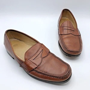 Mocassino slip on Allen Edmonds Hannover da uomo marrone taglia 9 D usate - Foto 1 di 12