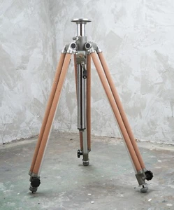 1950s Vintage Linhof Heavy Duty Tripod 34-78" Tall Adjustable Geared - Picture 1 of 10