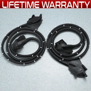 Pair Set Rubber Door Weatherstrip Seals Fits For 70-81 Camaro Firebird Trans Am - Picture 1 of 11