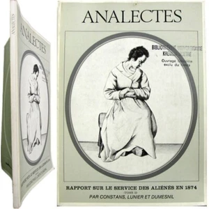 Analectes Rapport sur le service des aliénés en 1874 Constans Lunier psychiatrie - Imagen 1 de 12