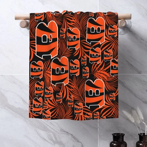 Cincinnati Bengals Face Wash Cloth Travel Towel 27.5×16in Soft Beach Towel Cover