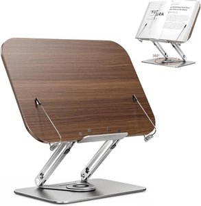 Homodoskey Desktop Book Stand for Reading Adjustable Book Holder with 360° Ro... - Picture 1 of 12