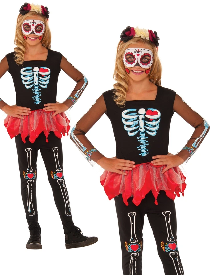 Disfraz Scared To The Bone Skeleton Niñas Día de Muertos Foto 1 de 1