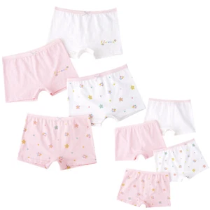 Kids Girls Underwear Baby Panties Shorts 4Pcs/Set Dance Boyshorts Cotton Bottom - Picture 1 of 60