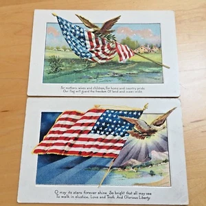 Vintage Postcard THEME PATRIOTIC. OLD GLORY FLAG. LOT 21 - Picture 1 of 3