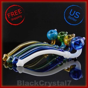 13" Handmade Random Super Long Gandalf Sherlock Tobacco Smoking Bowl Glass Pipes - Picture 1 of 11