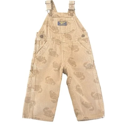 OSHKOSH B'gosh хлопок VESTBAK желтовато-коричневый комбинезон динозавров печати мальчиков размер 12 месяцев - Изображение 1 из 4