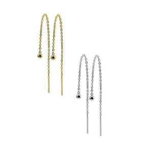 Ohrringe Edelstahl Damen Silber Gold Ohrring 2 Stück Ohrhänger Hängend SE3368 - Bild 1 von 6