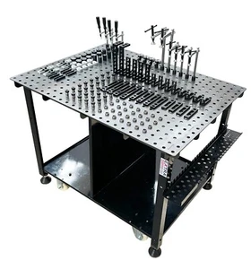 Welding table 1200 x 900mm W/104 pcs Modular Clamping Kits - Picture 1 of 12