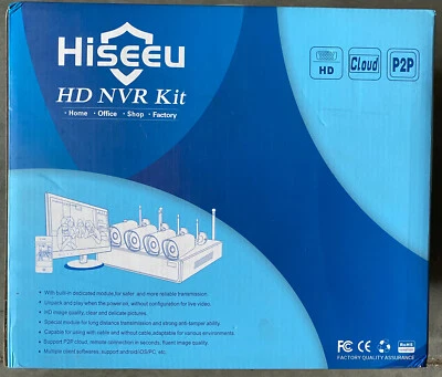 Kit de cámara CCTV de seguridad inalámbrica Hiseeu 8WNKIT-4HB612-1T calidad de imagen HD   Foto 1 de 4