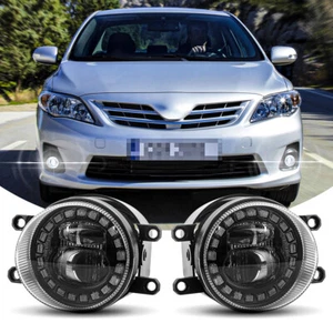 2009-2013 For Toyota Corolla Pair Bumper LED Fog Lights Driving Lamp w/ Halo DRL - Picture 1 of 12