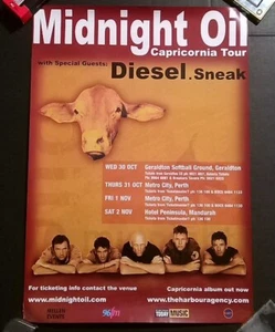 Midnight OIL Promo Poster Capricornia Tour Special Guest Diesel Sneak 16x23 2003 - Bild 1 von 4